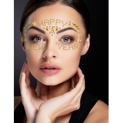 Joyas faciales adhesivas happy new year