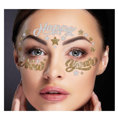 Joyas faciales adhesivas happy new year-Tus disfraces