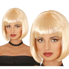 Peluca rubia corta con flequillo-Tus disfraces baratos