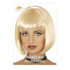 Peluca rubia corta con flequillo-Tus disfraces baratos