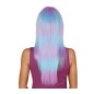 Peluca azul mechas calidad extra melena larga