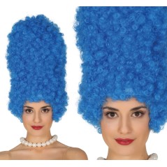 Peluca marge azul rizos 40 cm-Tus disfraces baratos