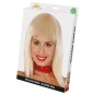 Peluca media melena flequillo rubia