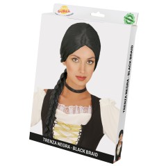 Peluca trenza morena-Tus disfraces baratos