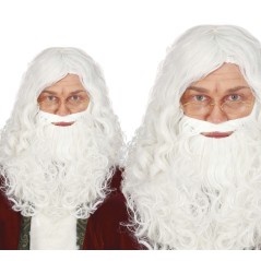 Peluca con barba Papa Noel extra para adulto-Tus Disfraces Baratos