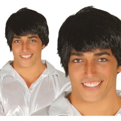 Peluca hombre negra-Tus disfraces baratos