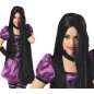Peluca negra extra larga melenas 100 cm