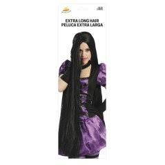 Peluca negra extra larga melenas 100 cm-Tus disfraces baratos