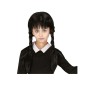 Peluca trenzas negras con flequillo infantil