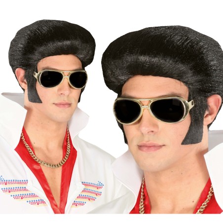 Peluca elvis travolta negra tupe -Tus disfraces baratos