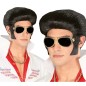Peluca elvis travolta negra tupe