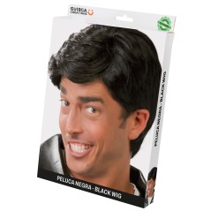Peluca negra hombre chulo -Tus disfraces baratos