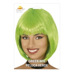 Peluca verde corta con flequillo-Tus disfraces baratos