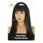 Peluca morena larga con flequillo