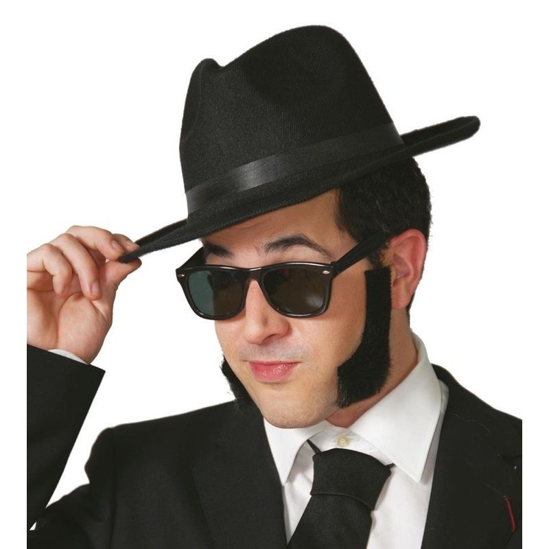 Gafas blues brothers  negras pasta