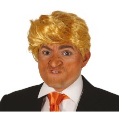 Peluca rubia con flequillo Donald presidente