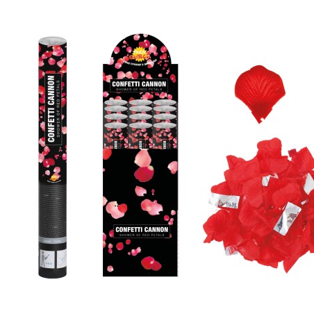 Cañon petalos de rosa rojos  50 cm-Tus Disfraces baratos