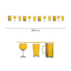 Guirnalda cerveza 3 metros-Tus Disfraces