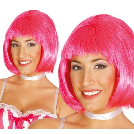 Peluca melena rosa superstar-Tus disfraces baratos