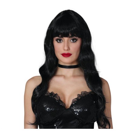 Peluca rizos morena melena