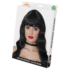 Peluca rizos morena melena-Tus disfraces baratos
