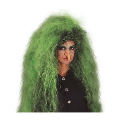 Peluca bruja verde negra -Tus disfraces baratos