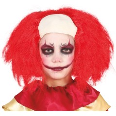 Peluca payaso roja con calva blanca it infantil