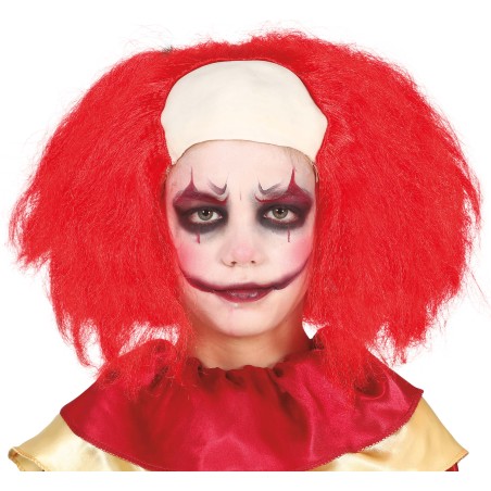Peluca payaso roja con calva blanca it infantil