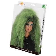 Peluca bruja verde negra -Tus disfraces baratos