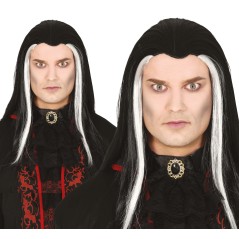 Peluca vampiro dracula larga lisa -Tus disfraces baratos