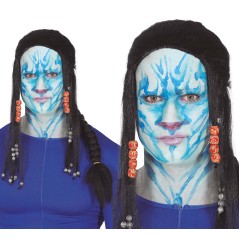 Peluca con trenzas y pañuelo-Tus disfraces baratos