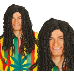 Peluca rastas negras rastafari bob jamaicano-Tus disfraces baratos