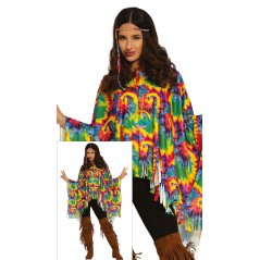 Poncho hippie años 70 talla 42-44-Tus disfraces baratos