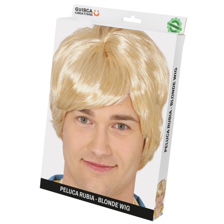 Peluca rubia para hombre guaperas