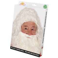 Peluca papa noel blanca rey mago melchor-Tus Disfraces Baratos