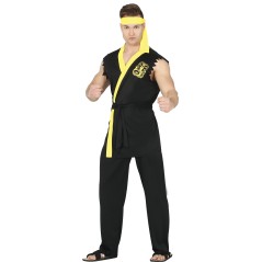 Disfraz karateca negro Snake talla L