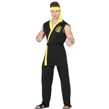 Disfraz karateca negro Snake talla L