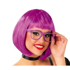 Peluca media melena lila