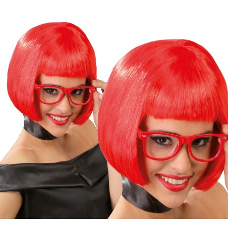 Peluca media melena rojo-Tus disfraces baratos