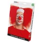 Peluca payaso roja con calva blanca