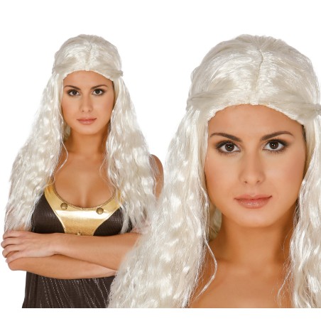Peluca medieval druida melena blanca-Tus disfraces baratos