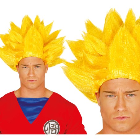 Peluca goku superguerrero amarilla malo -Tus disfraces