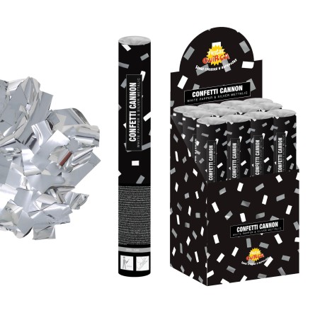 Cañon de confetti blanco 50 cm ibicenco-Tus Disfraces baratos