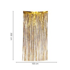 Cortina fiesta oro 100x200 cm