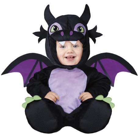 Disfraz Dragon negro para bebe tallas