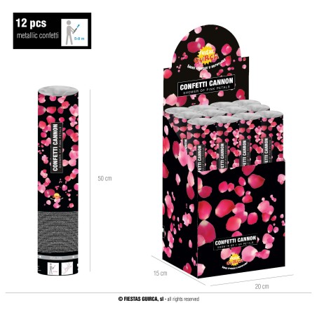 Cañon de petalos de rosa 50 cm para bodas y evento