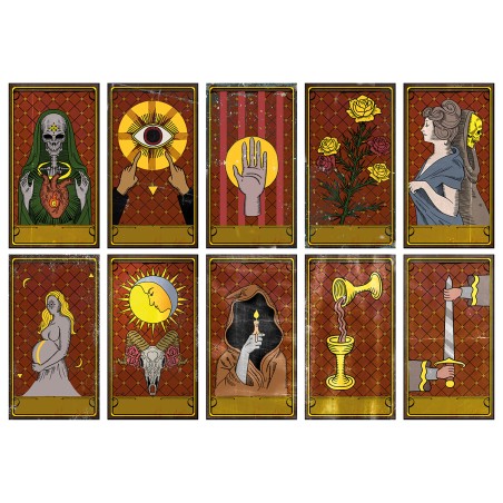 Cartas Voodoo 10 uds de 11x20 cm