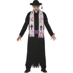 Disfraz cura padre Karras exorcista tallas