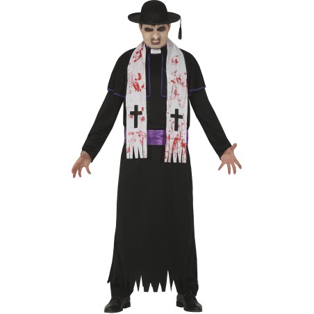 Disfraz cura padre Karras exorcista tallas