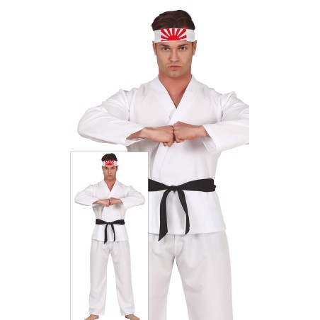 Disfraz Karateka blanco para hombre talla L-Tus disfraces baratos